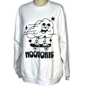 Nooworks Crewneck Skater Logo Sweatshirt Size Medium